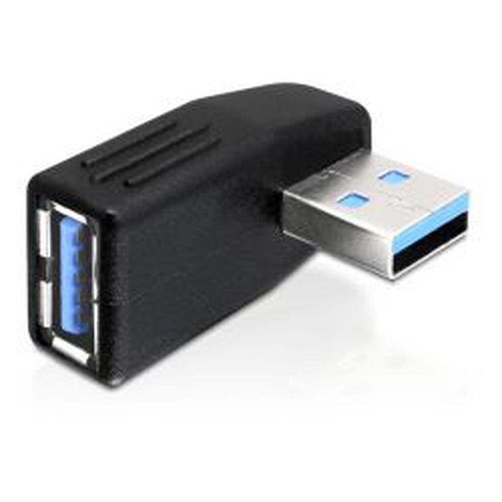 Delock Usb 3.0 Adapter, Angled 270Â° Horizontal, Male-female, Black