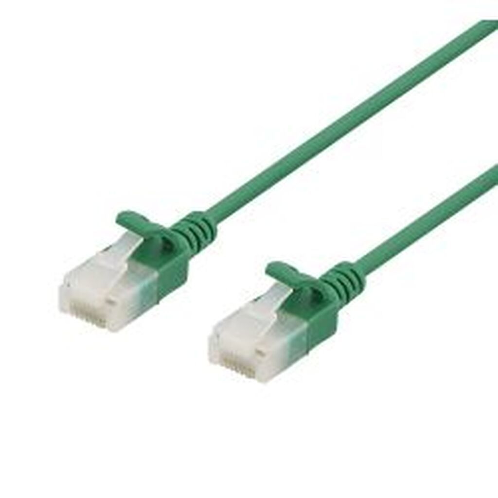 Deltaco U/utp Cat6a Patch Cable, Slim, 3.5mm Diameter, 3m, Green