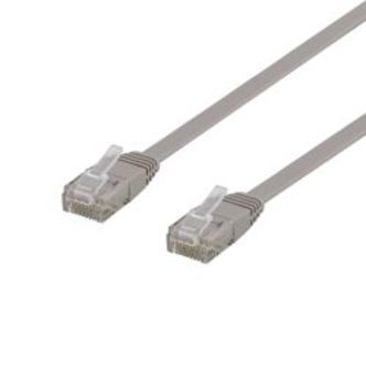 Deltaco U/utp Cat6 Patch Cable, Flat, 3m, 250mhz, Grey
