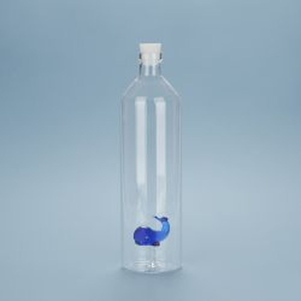 Balvi Bottle Atlantis, Blue Choice, 1.2l vandflaske, Borosilicate Glass - Køkkenredskaber