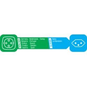 Brennenstuhl Travel Adapter Eu&gt;switzerland Earthed Icnreased Touch Protec