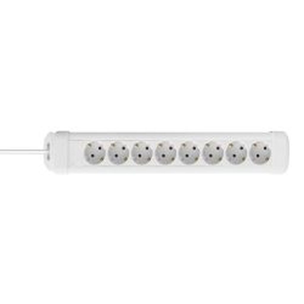 Deltaco Outlet 8xcee 7/3 Outlets, 1xcee 7/7, 3m Cable, White - Stikdåse