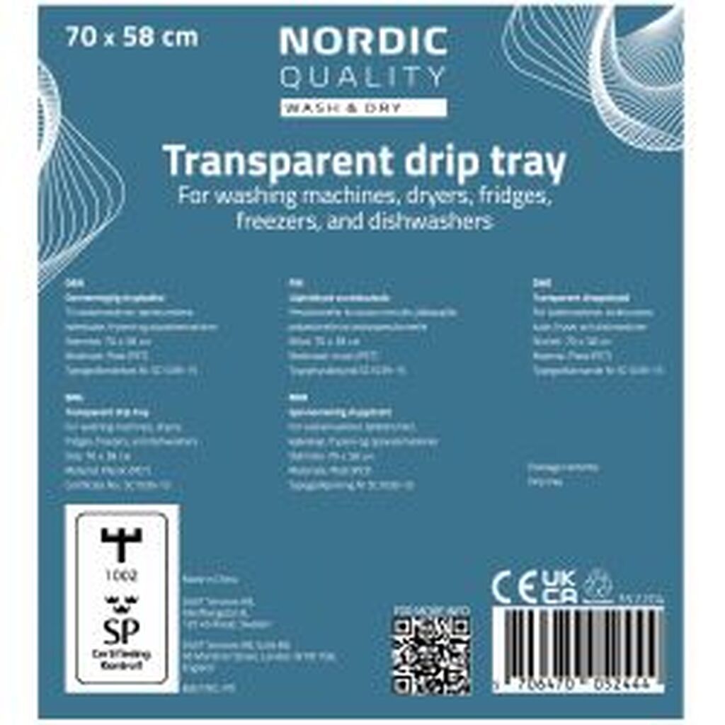 Nordicquality Drypbakke 70 X 58 Cm, Transparent