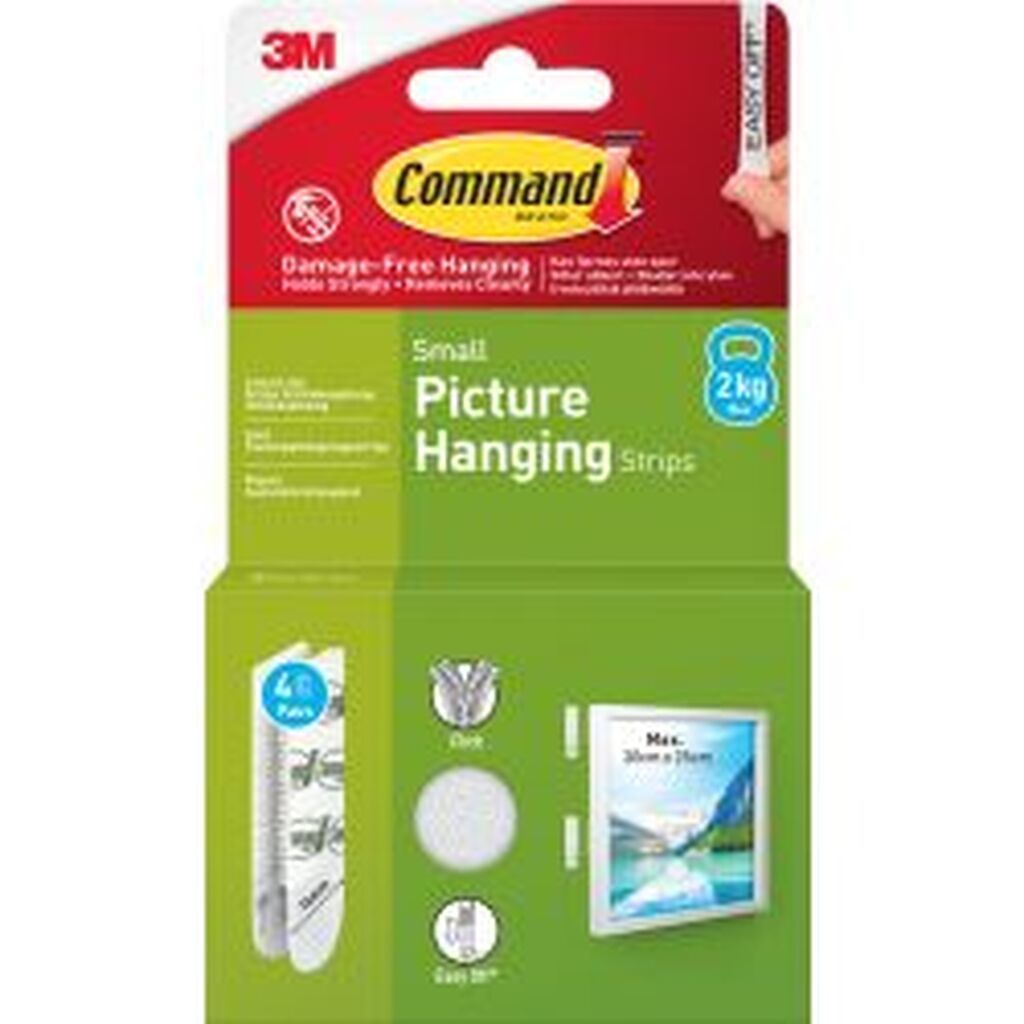 3M Command Strips White Small 4 Sets