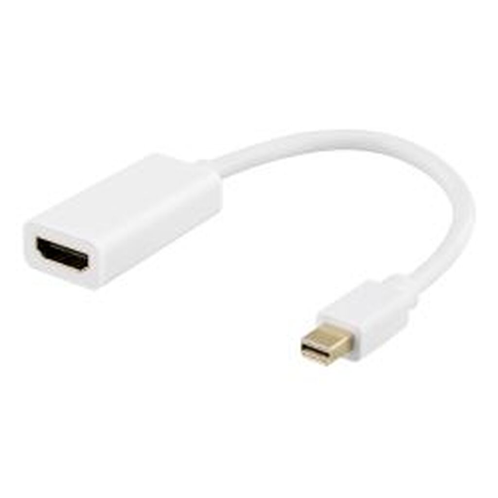 Deltaco Mini Displayport Till Hdmi Adapter, 4k 60hz, 0,2m, White - Adapter