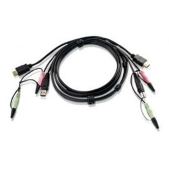 Aten Kvm Cable, Hdmi, Usb And Audio, 1.8m