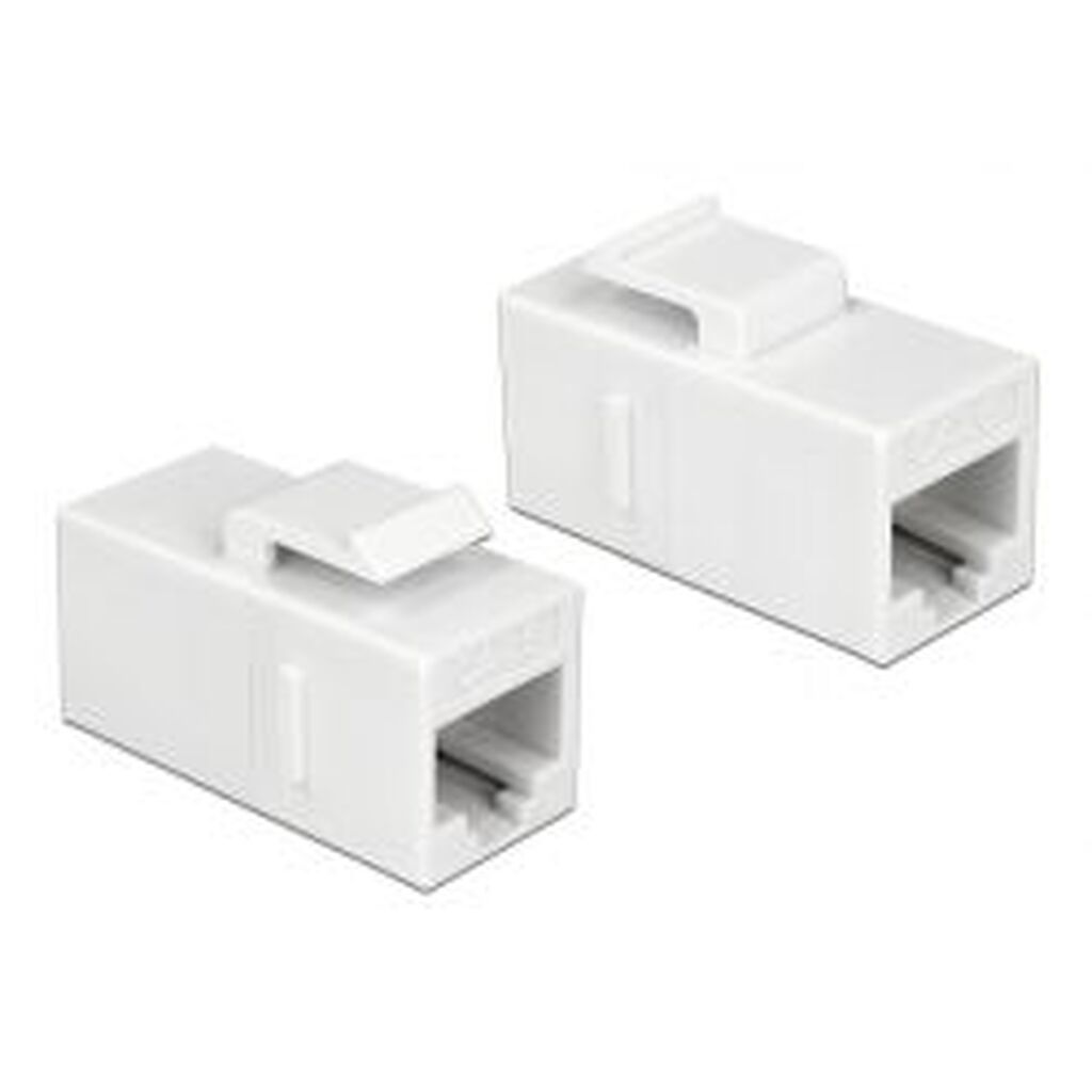 Delock Keystone Module Rj45 Jack &gt; Rj45 Jack Cat.6 Utp White