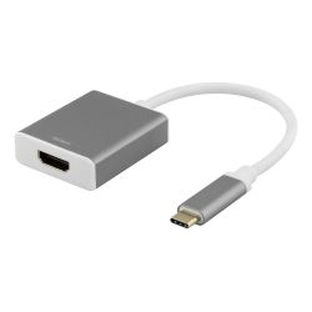 Deltaco Usb-c - Hdmi, 4096x2160 60hz, 0.2m, Space Grey