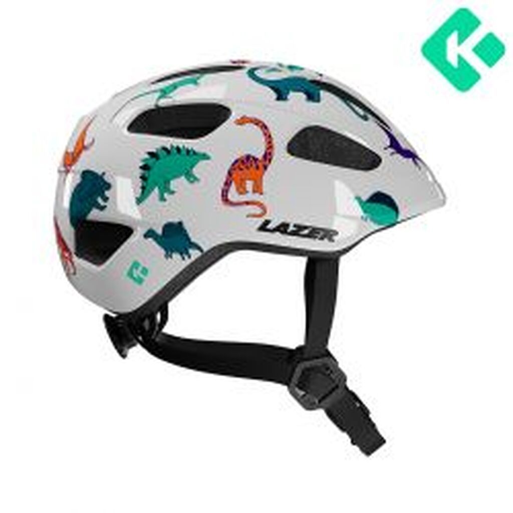 Lazer hjelm Pnut 2.0 KC Dinosaurs +GR (Turnfit) - Cykelhjelm