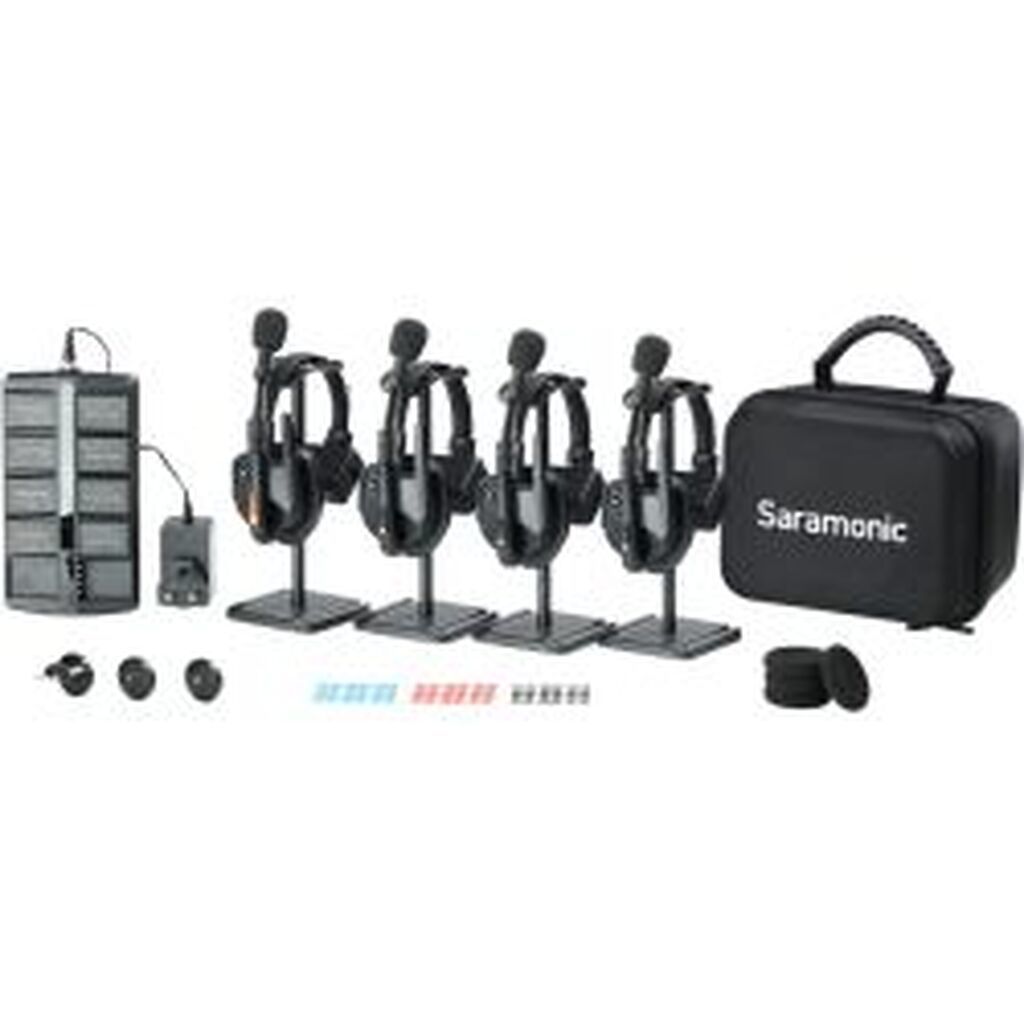 Saramonic WiTalk9 WT4S 4-Person Full-Duplex 1.9GHz Wireless Headset Intercom System w/ carry case