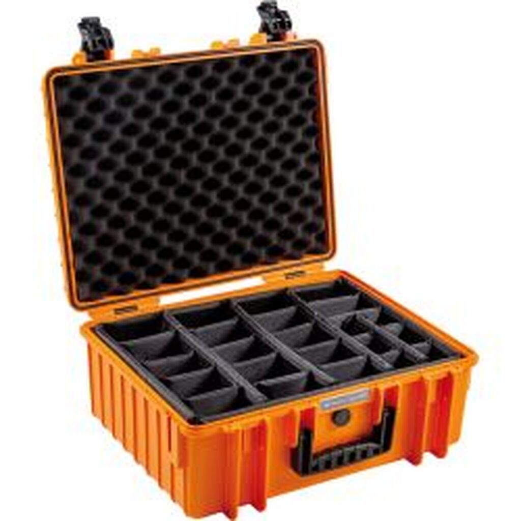 B&W Outdoor Cases BW Outdoor Case Type 6000 with divider system (RPD) Orange