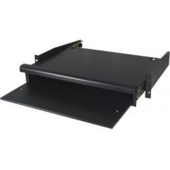 Toten 19 Keyboard & Mouse Shelf, Extendable, 2u, Black