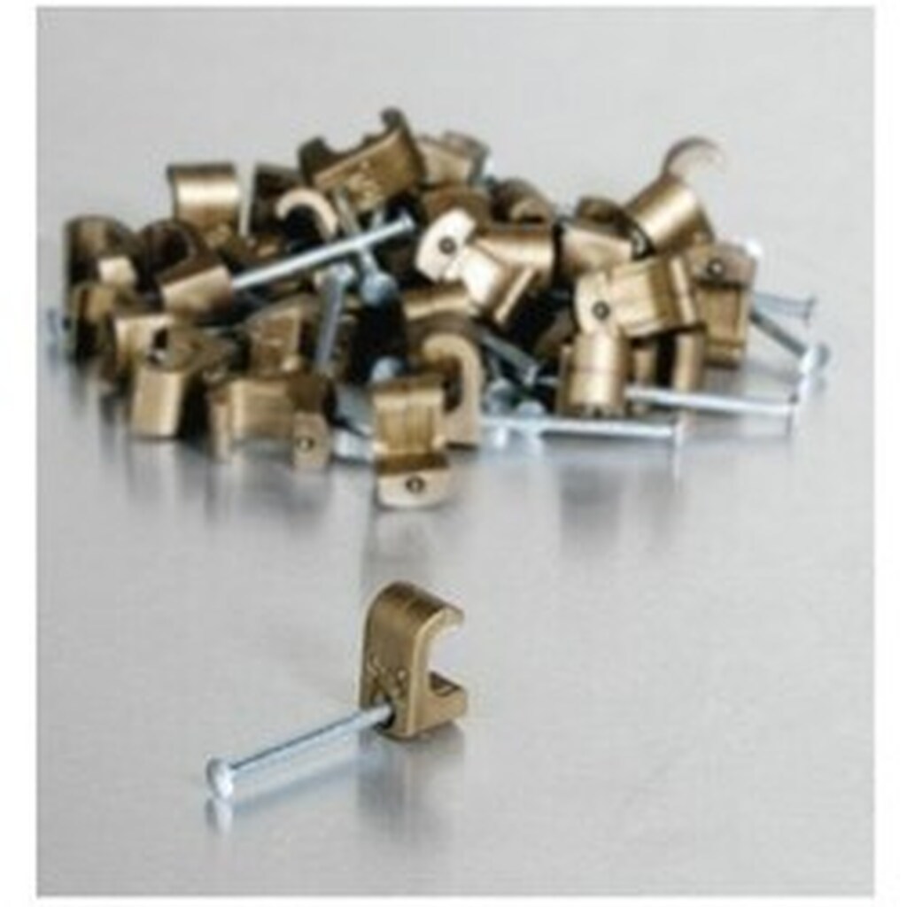 Nq Power Kabelklips 3x5mm, Bronze, 25 Stk. - Kabelklips