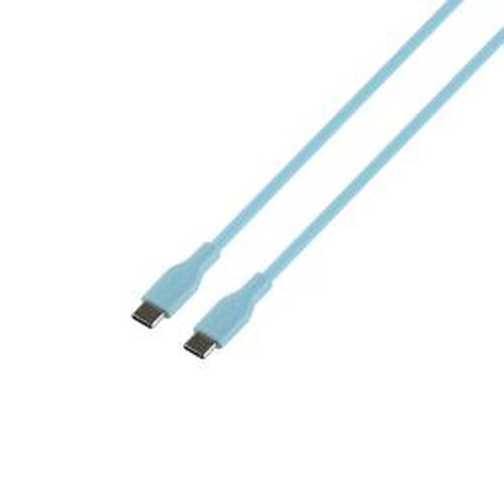 Deltaco Usb-c - C Usb2.0 Spr Cable, Silicone, 1,5m, Turquoise