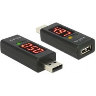 Delock Adapter, Ampere- Och Voltmeter, Usb Typ A Ma - Typ A Fe
