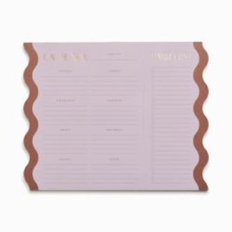 Designworks Ink Planning Calendar Menu - Light Purple & Nutmeg - Notesblok
