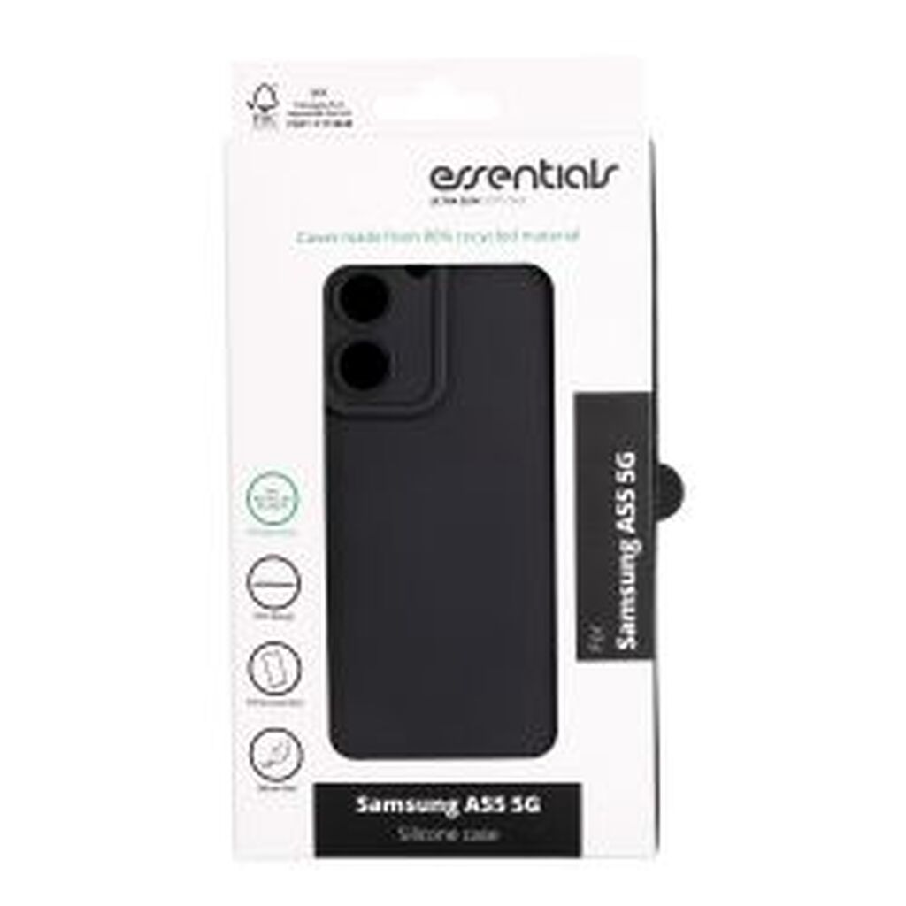 Essentials Samsung Galaxy A55 5g Recycled Silicone Back Cover, Black