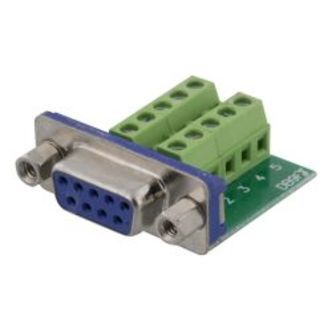 Deltaco 10-pin Terminal Block Adapter, De-9 Female, 10-pin, Green