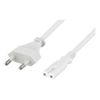 Deltaco Ungrounded Power Cable Cee 7/16&gt;iec 60320 C7 3m Max250v/2.5a - Ledning