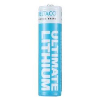 Deltaco Ultimate Lithium Battery, 3.6v, 218650, 1-pack