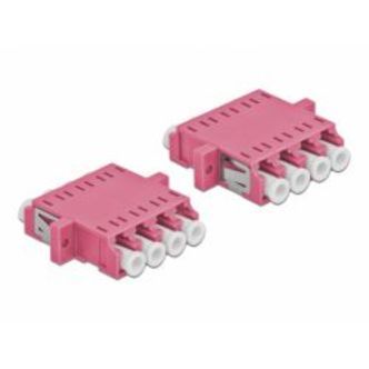 Delock Optical Fiber Coupler Lc Quad F To Lc Quad F Mm 2 Pcs