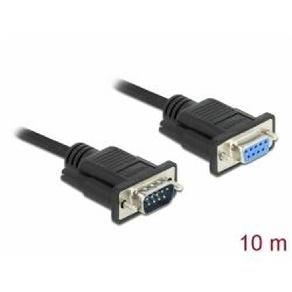 Delock Serial Cable Rs-232 D-sub9 Male To Female With Narrow 10m