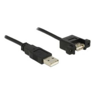 Delock Cable Usb 2.0 Type-a Ma&gt;usb 2.0 Type-a Fe Panel-mount, 0.25m
