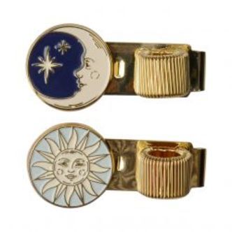 DesignWorks Ink Pen Clips - Celestial (set Of 2) - Diverse