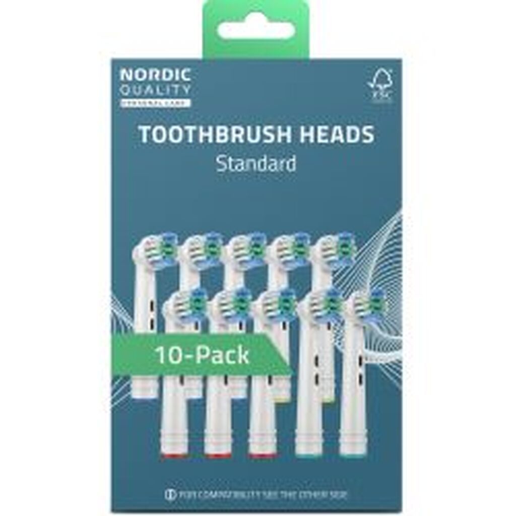 Nordicquality Eb17p. Standard Clean 10-pack Brush Heads