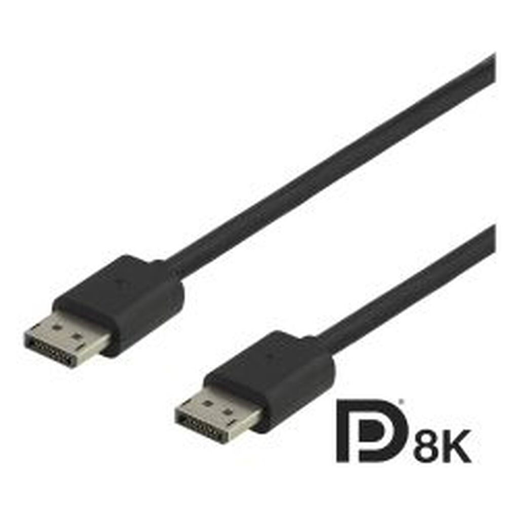 Deltaco Displayport Cable, Dp 1.4, 7680x4320 At 30hz, 1.5m, Black