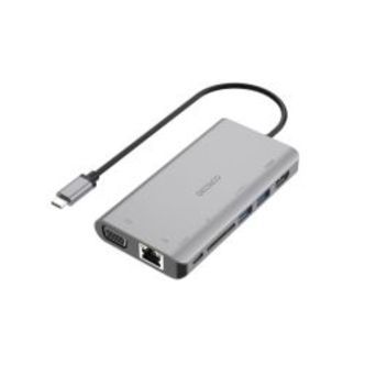 Deltaco Usb-c Docking Station, Hdmi/vga/2xusb-a Pd 3.0 Space Grey - Tilbehør til computer