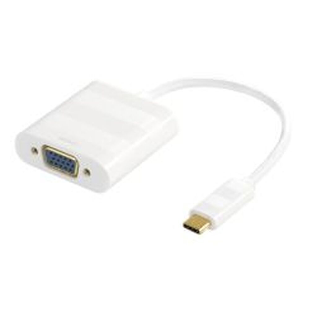 Deltaco Usb 3.1 To Vga Adapter, Type C Ma, Vga Fe, 1080p, White