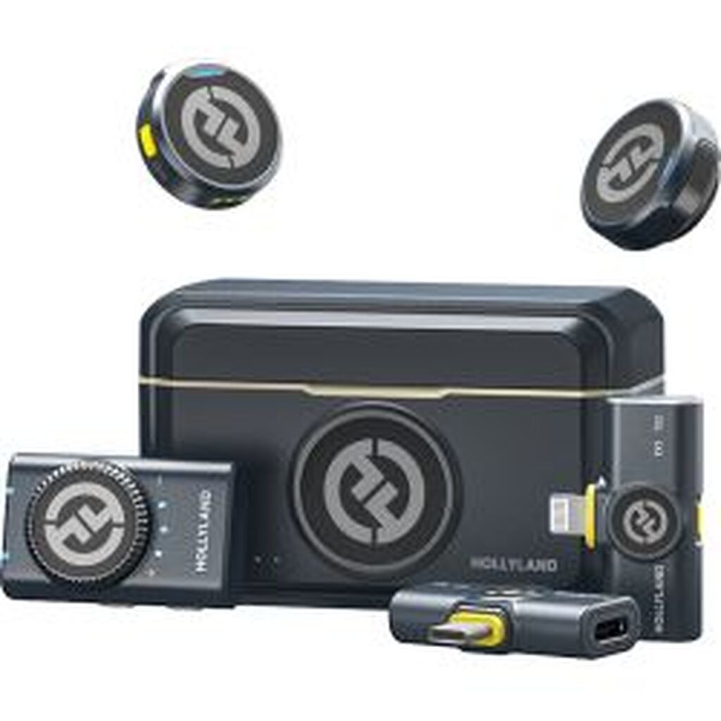 Hollyland Lark M2 Combo - Wireless Lavalier Microphone (Duo,ShineCharcoal)