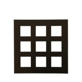 Focus Passepartout 50x50 / Collage 9 pic Black w. black core - Ramme
