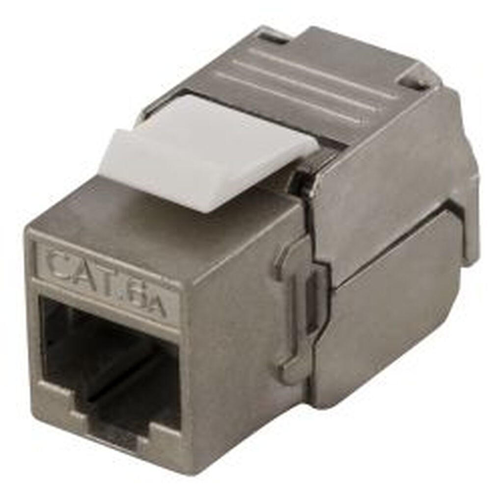 Deltaco Ftp Cat6a Keystone Connector, Shielded, 22-26 Awg, Tool-free