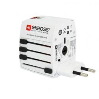 Skross Muv Adapter With 2xa Usb Port - Adaptor