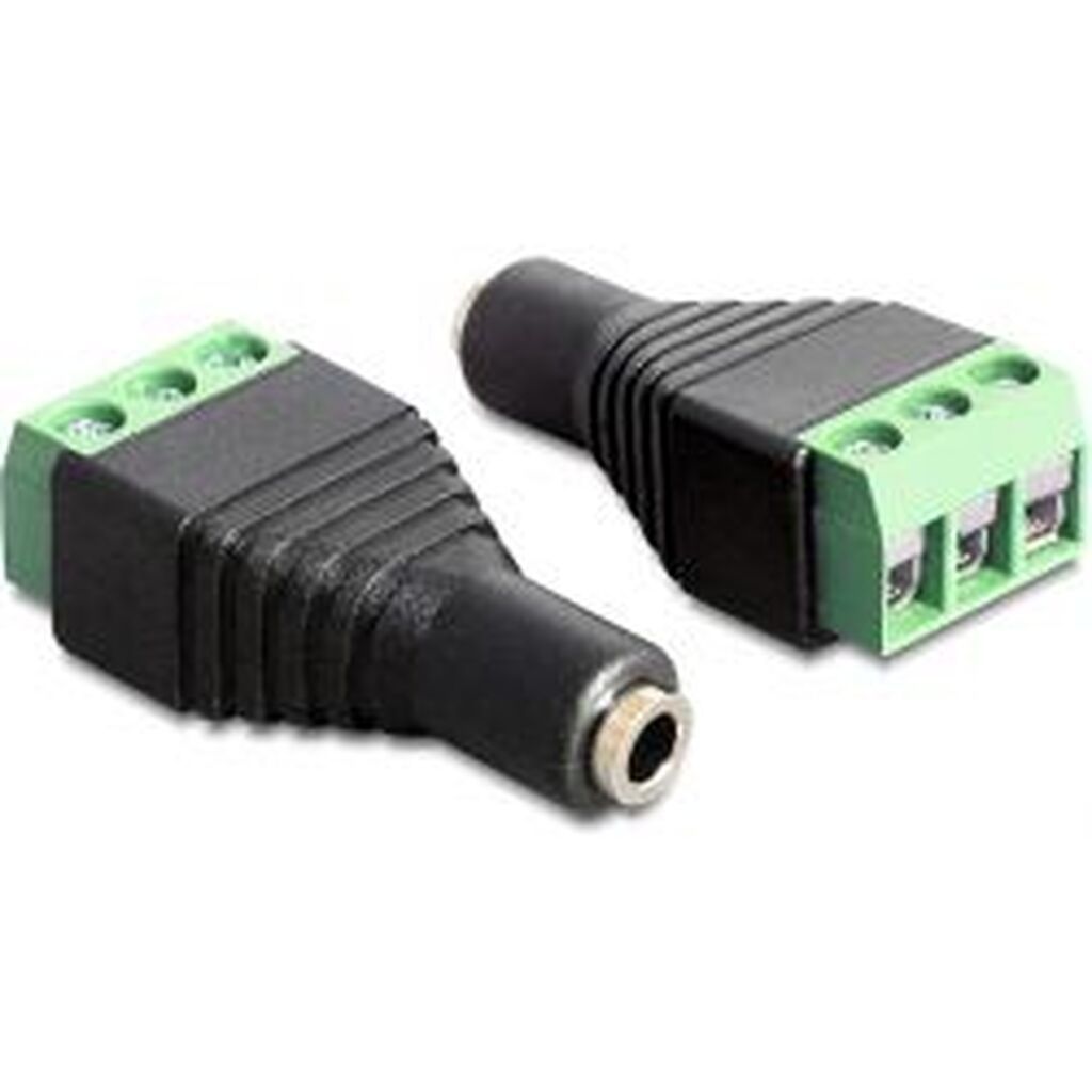 Delock Adapter Stereo Jack Female 3.5 Mm &gt; Terminal Block 3 Pin
