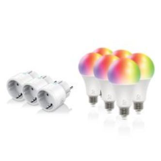 Deltaco Startsæt, 3 X Mini-stik Og 6 X Rgb-pærer
