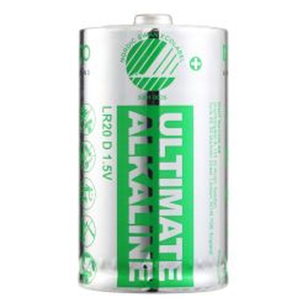 Deltaco Ultimate Alkaline D Battery Nordic Swan Ecolabelled 10pack - Batteri