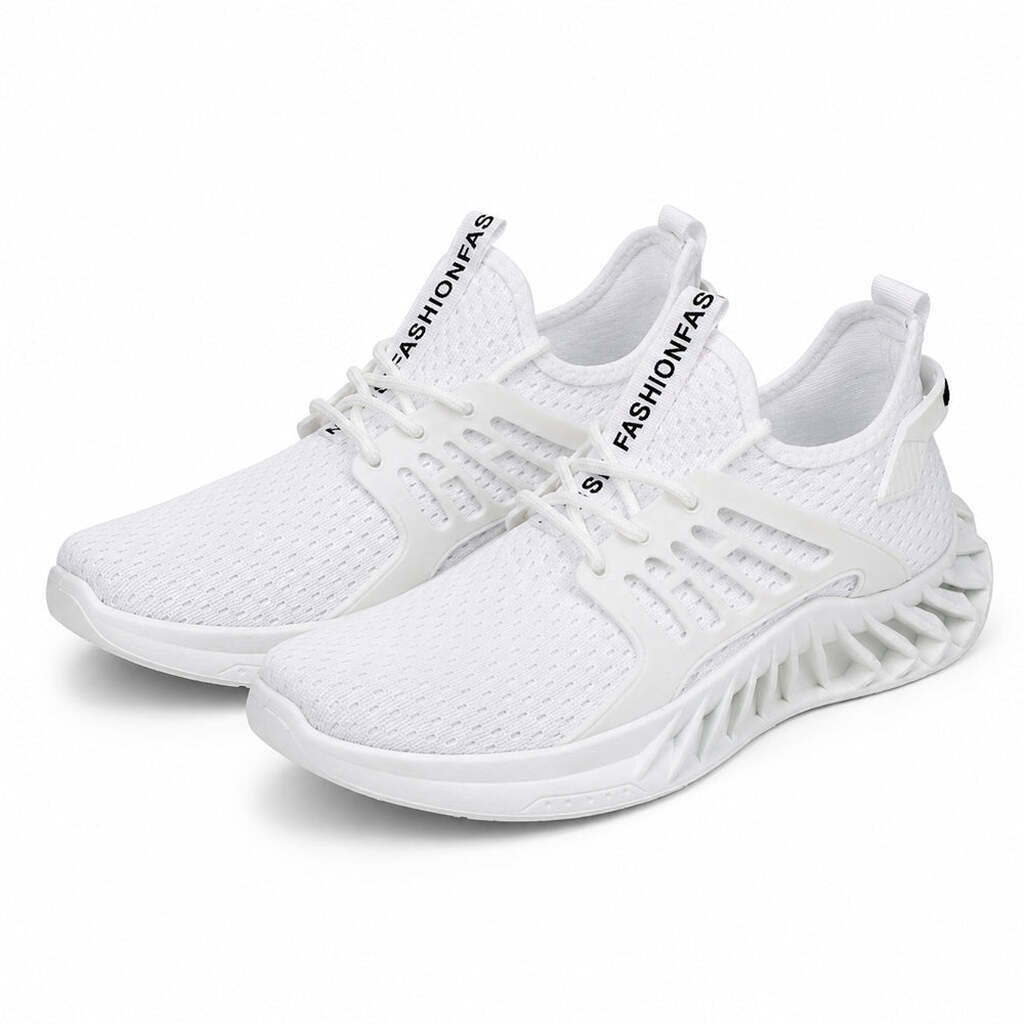Sneakers  -  lette og åndbare med sporty komfort til både kvinder og mænd - Hvid / 39