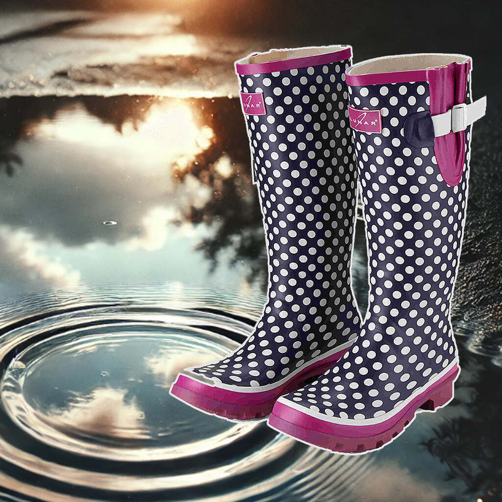 Høje gummistøvler til damer  -  stilfulde, komfortable og vandtætte - 37