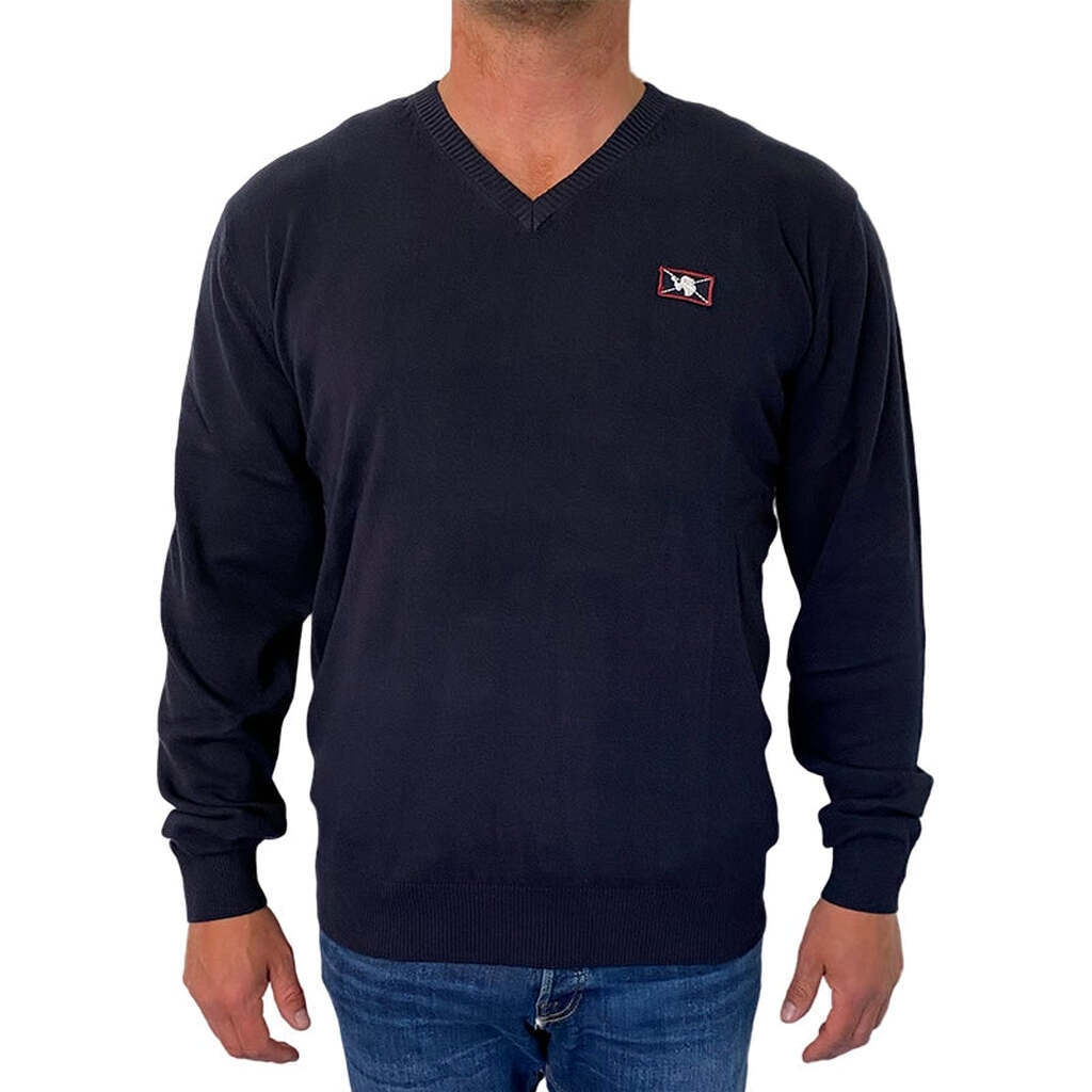 Sweatshirt Wilford Knit fra Vinson Camp i Dark Sapphire - Medium