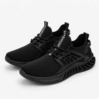 Sneakers  -  lette og åndbare med sporty komfort til både kvinder og mænd - Sort / 41