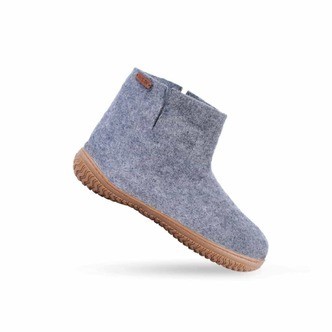Uldstøvle (100% ren uld) m/Gummisål  - Dansk Design fra SHUS - denim / 39