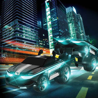 Fjernstyret Stunt Bil med 16 LED-lys fra Sharper Image