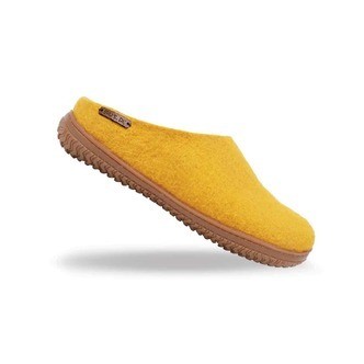 Uldtøffel (100% ren uld) m/Gummisål - Dansk Design fra SHUS - denim / 39