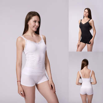 Blonde top - pakke med 3 stk. (hvid/sort) - 2 hvide, 1 sort