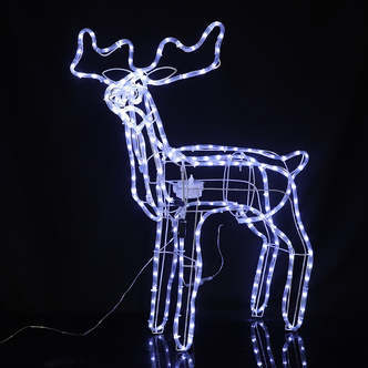 Rensdyr Akryl - højde 74 cm med LED-Lys