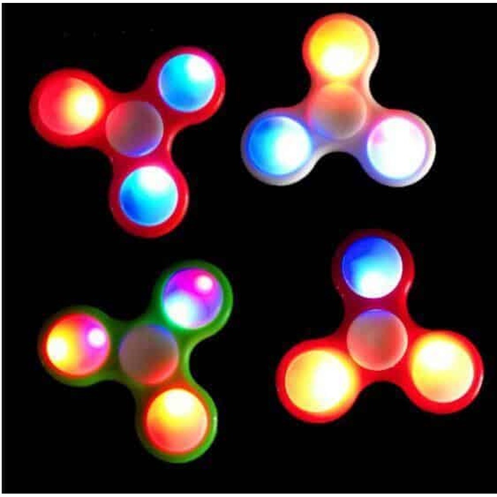 Fidget Spinner med LED Lys - Rød