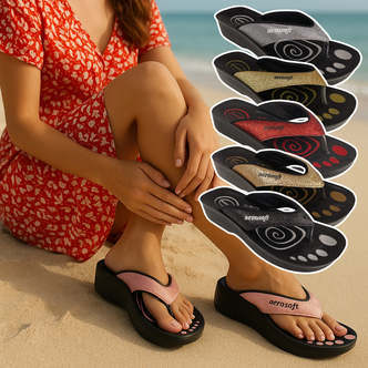 Sandaler Aerosoft - Model 825 m. glimmer - - Sort / 36